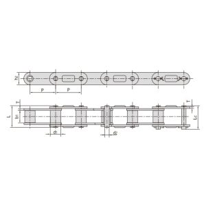 Stalowy łańcuch rolniczy typu CA serii ANSI