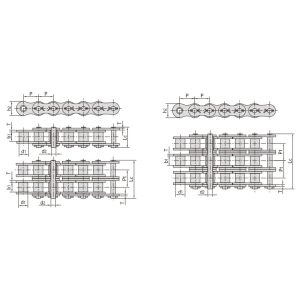 Precyzyjny łańcuch rolkowy serii A z zawleczką o krótkim skoku