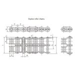 Precyzyjne łańcuchy rolkowe serii B o krótkiej podziałce