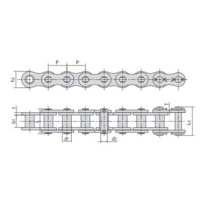tabela techniczna łańcuchów tulejkowych