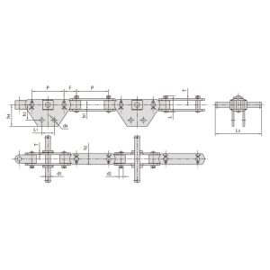 podwójny łańcuch przenośnika przegubowego