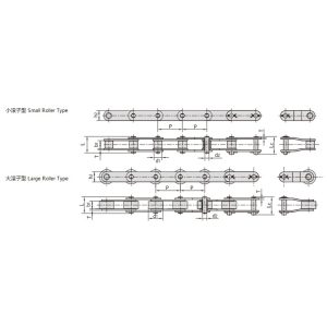 Łańcuch przenośnika o podwójnym skoku