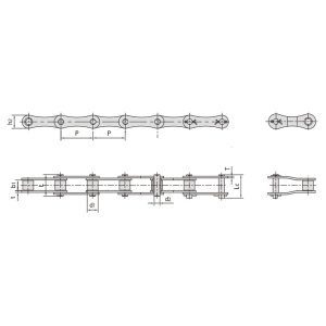 Łańcuch przekładniowy o podwójnym skoku