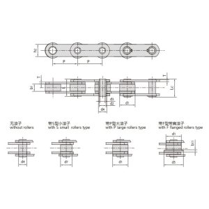 metryczny łańcuch przenośnika z wydrążonym sworzniem serii mc