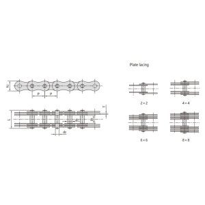 wielopłytkowy łańcuch sworzniowy