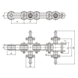 łańcuch przenośnika z gumową rękawicą