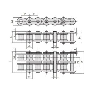 samosmarujący łańcuch rolkowy o krótkim skoku