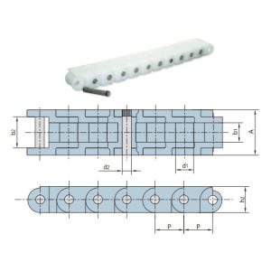 Plastikowy łańcuch rolkowy o krótkim skoku