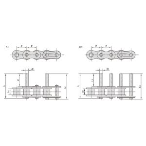 Łańcuch przenośnika o krótkim skoku z przedłużeniem