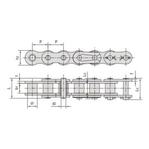 niklowany łańcuch rolkowy o krótkim skoku odporny na korozję