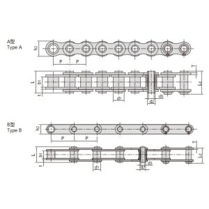 Łańcuch sworzniowy ze stali nierdzewnej