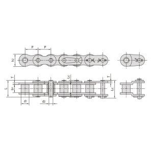 Łańcuch rolkowy ze stali nierdzewnej o krótkim skoku