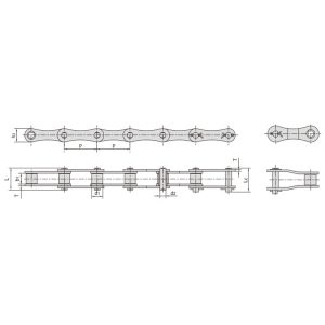 Stalowy łańcuch rolniczy typu S