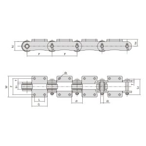 łańcuch maszyny do cukru