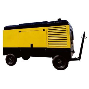 holowana sprężarka śrubowa powietrza z silnikiem wysokoprężnym